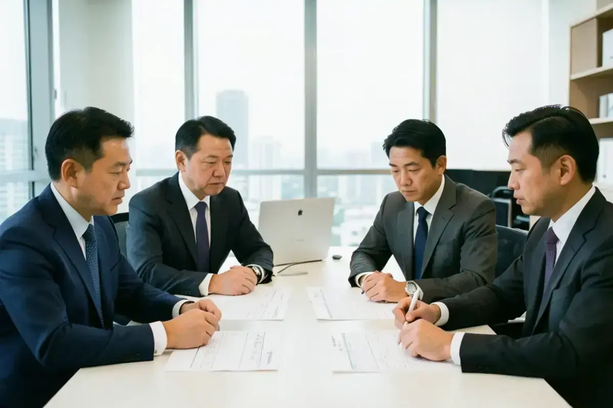 投資委員会での検討の様子
