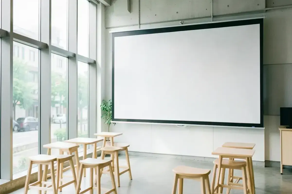 明るいスタートアッププレゼンテーション会場